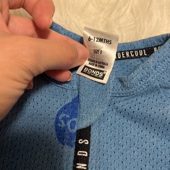 Bonds Wondercool 6-12 months Blue Zippy - Picture 2 of 4